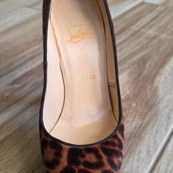 Christian Louboutin Bibi 140 Leopard Mini Chad Pumps Eur. 37 - Picture 4 of 11